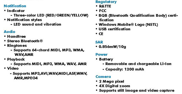 PDAL Detailed Spec Sheet