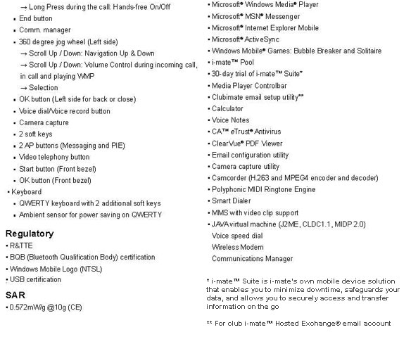 JASJAM Detailed Spec Sheet